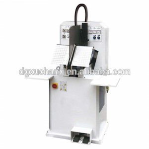 hydraulic leather shoes boot upper vamp crimping making machine with cold plate